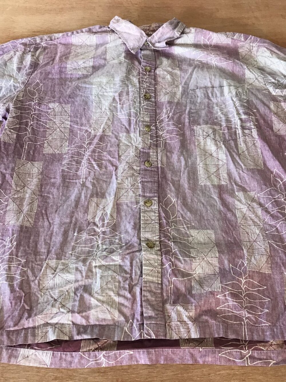 Cooke Street Hawaiian Shirt Men 2XL Purple Floral Button Up Pocket Short Sleeve